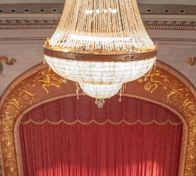 chandelier and stage