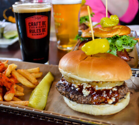 burger and fries