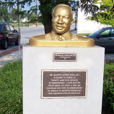 Mlk Monument in Greensboro