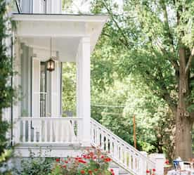 side of porch view