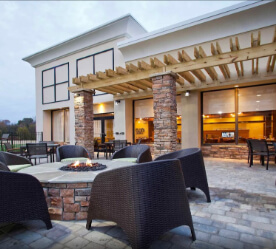 patio with firepit