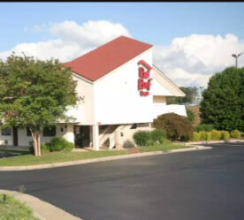 red roof in exterior