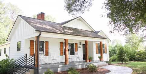 exterior of farmhouse