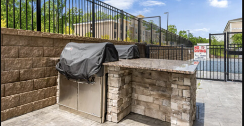 outdoor patio with grill