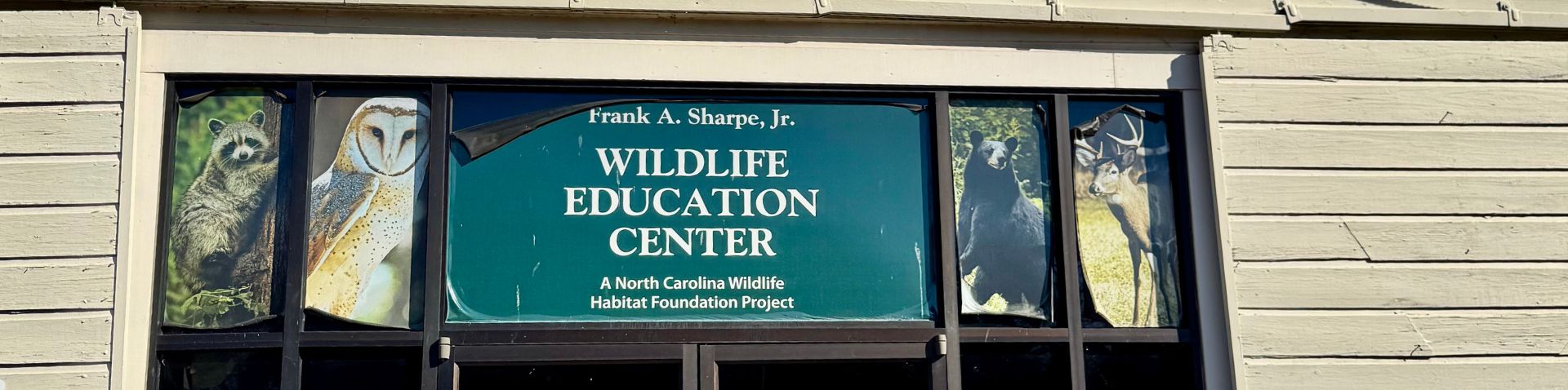 close-up of wildlife education center
