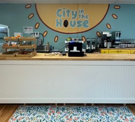 close-up of cafe
