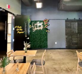 restaurant seating and decor