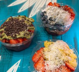 close-up of desserts