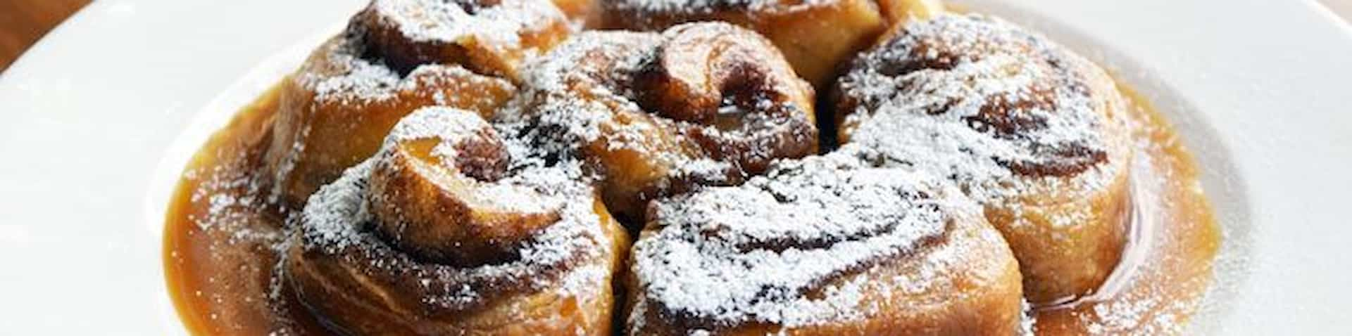 close-up of sweet rolls