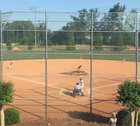 game going on ball field