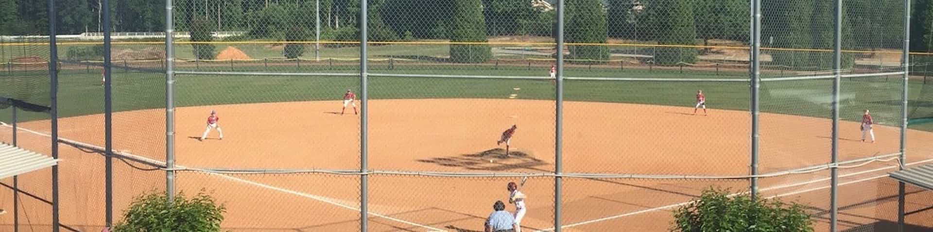 game going on ball field