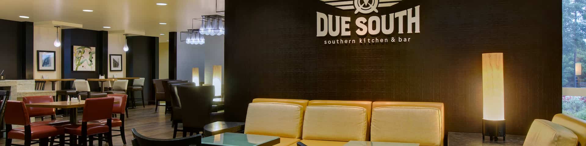 seating area with Due South logo