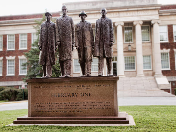 February One The Story Of The Greensboro Four February One Monument - NC A&T