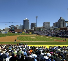 looking at field from stadium