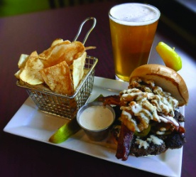 Burger and chips