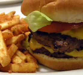 classic burger and fries