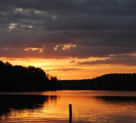 Lake at sunset