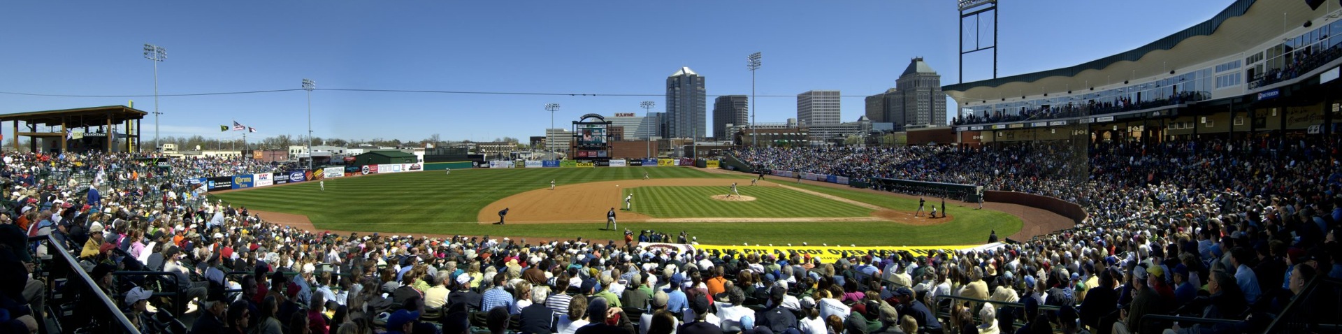 Fans watching baseball