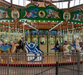 kids on carousel