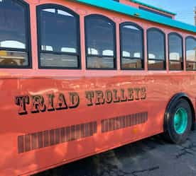 side of trolley bus