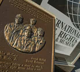 close-up of plaque