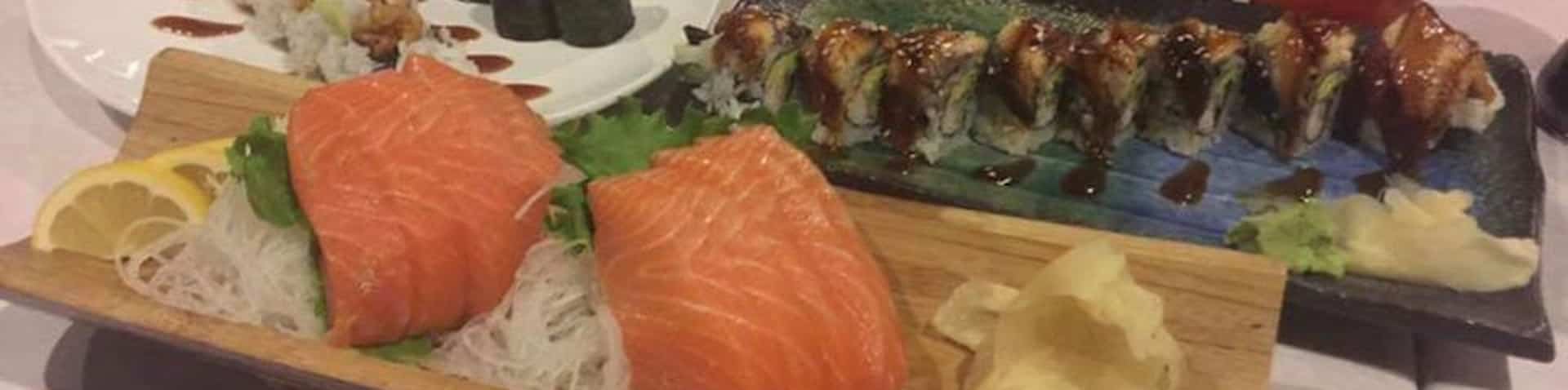 assortment of sushi dishes offered