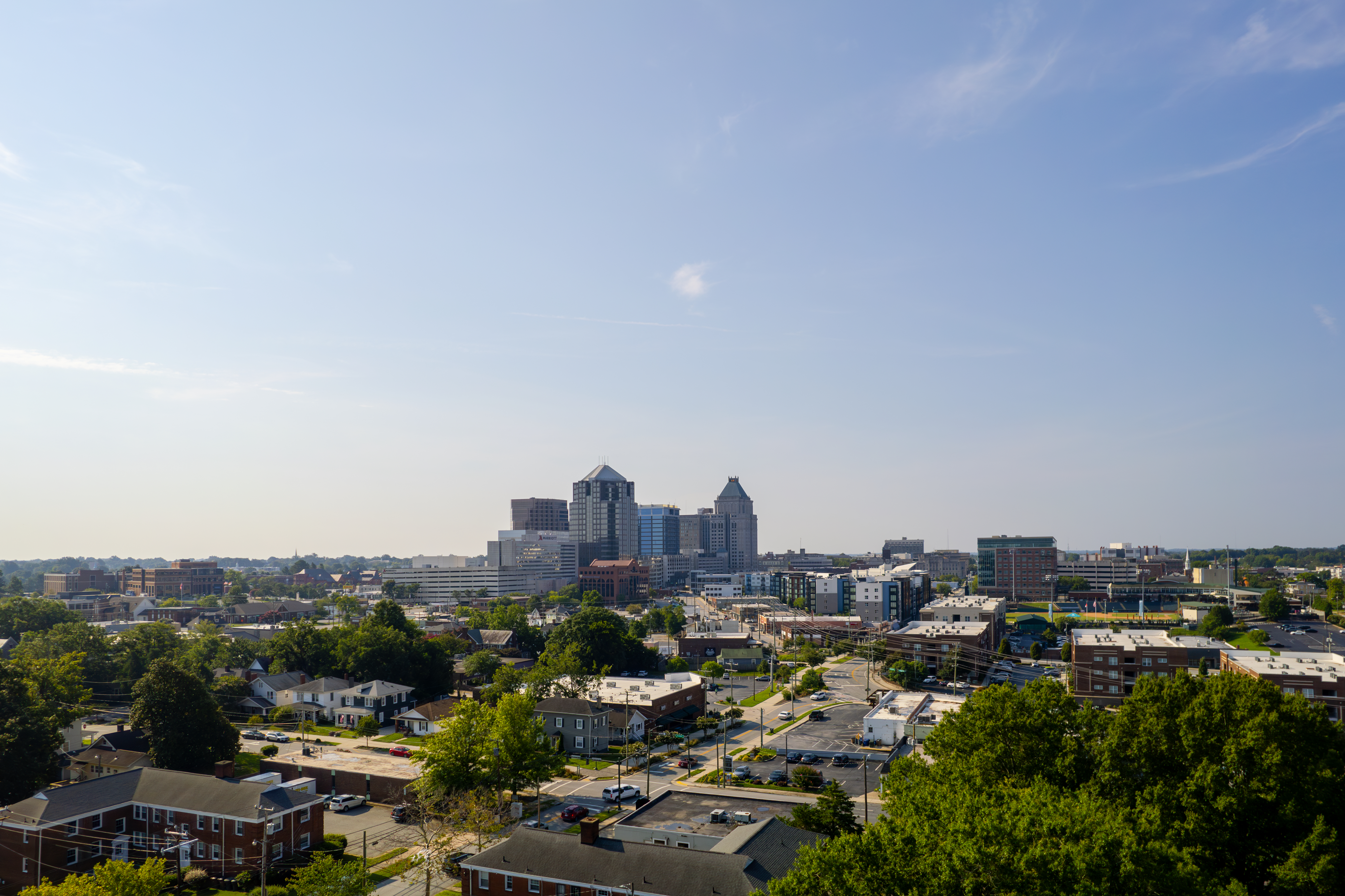 Daytime Skyline of Greensboro 