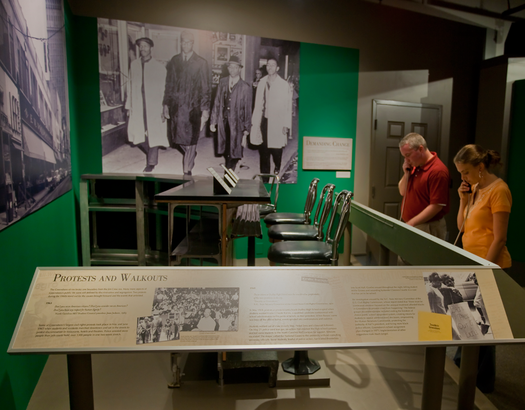 Lunch Counter Display at Greensboro History Museum